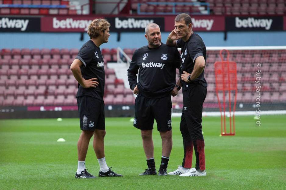 Edin Terzić, Julian Dicks i Slaven Bilić na treningu West Hama (Foto: FC West Ham)