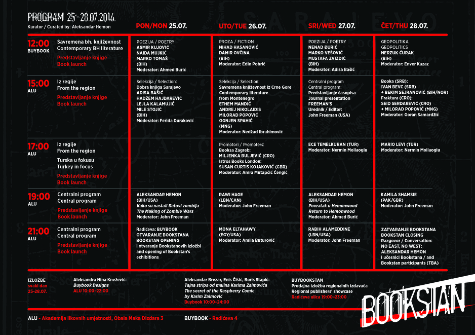 Program i raspored Bookstan