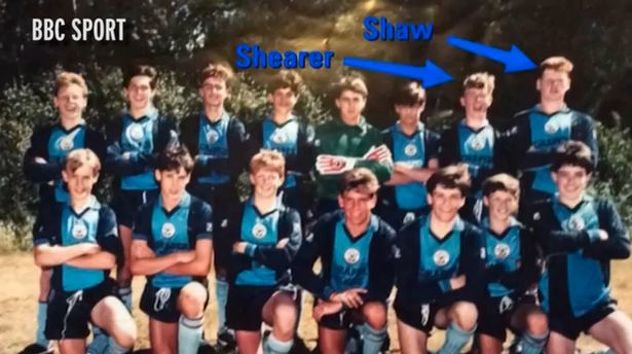 Shaw je igrao u omladinskim kategorijama Southamptona sa Shearerom