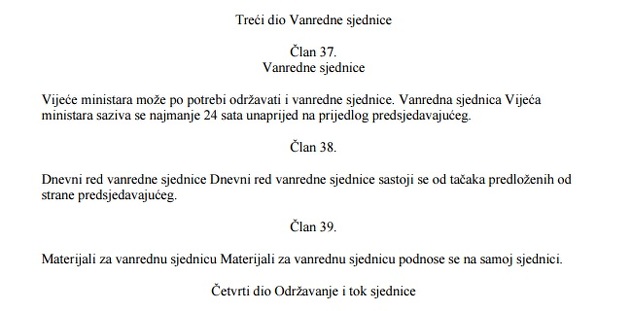 Poslovnik o radu Vijeća ministara BiH