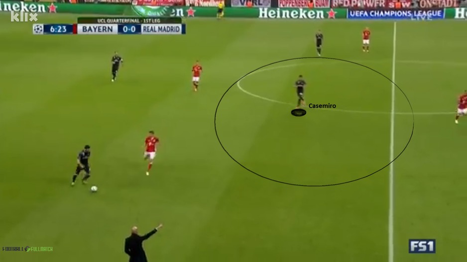 Casemiro je jedini slobodan na širokom prostoru