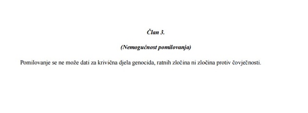 Zakona Bosne i Hercegovine o pomilovanju