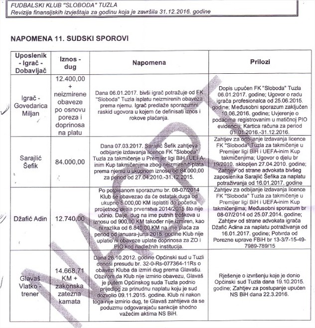 Dokumenti Sindikata profesionalnih fudbalera BiH (Foto: Screenshot)