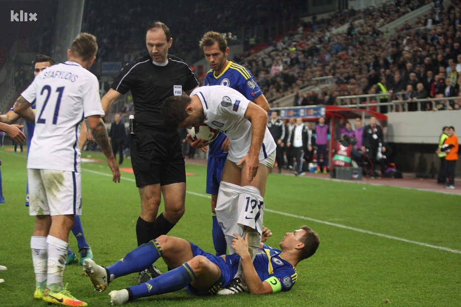 Sukob Džeke i Sokratisa. (Foto: Klix.ba)