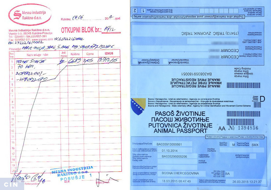 Pasoš životinje i otkupni blok