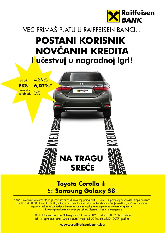 Osvoji Auto Novcani Krediti Raiffeisen Banke Po Atraktivnoj Kamatnoj Stopi Klix Ba
