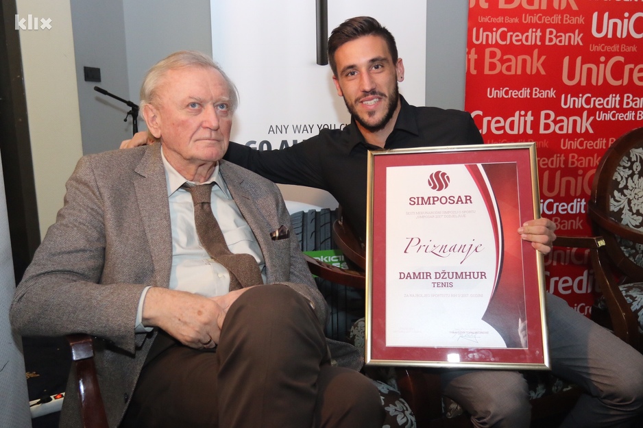 Ivica Osim i Damir Džumhur. (Foto: Davorin Sekulić/Klix.ba)