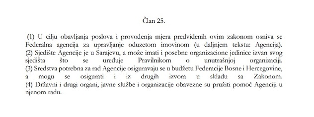 Zakon o oduzimanju nezakonito stečene imovine krivičnim djelom u FBiH