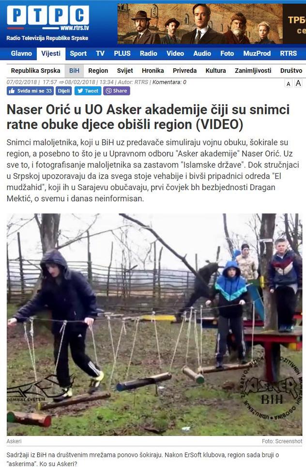 Izvještavanje RTRS-a