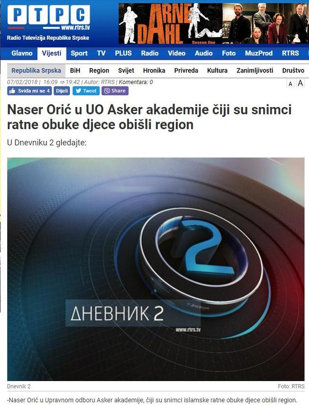 Izvještavanje RTRS-a