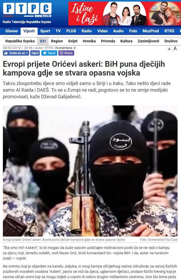 Izvještavanje RTRS-a
