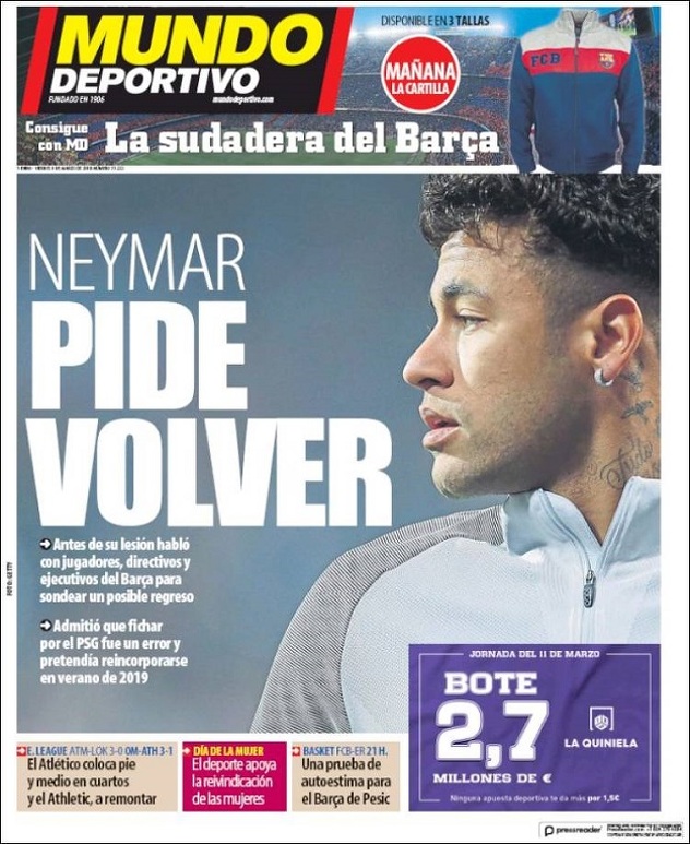 Naslovnica El Mundo Deportiva