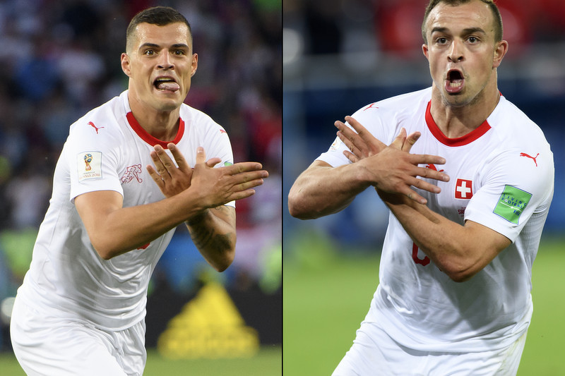 Granit Xhaka i Xherdan Shaqiri (Foto: EPA-EFE)