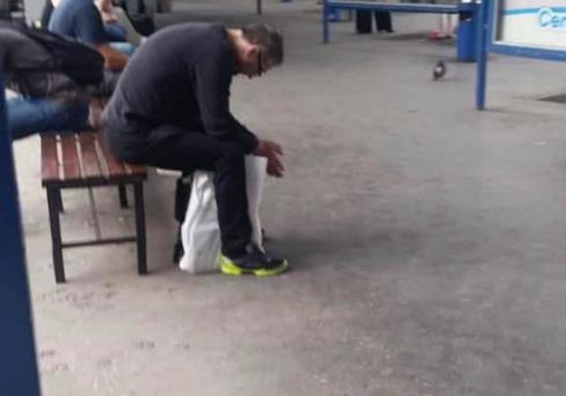 Milorad Obradović jučer na autobuskoj stanici u Sarajevu