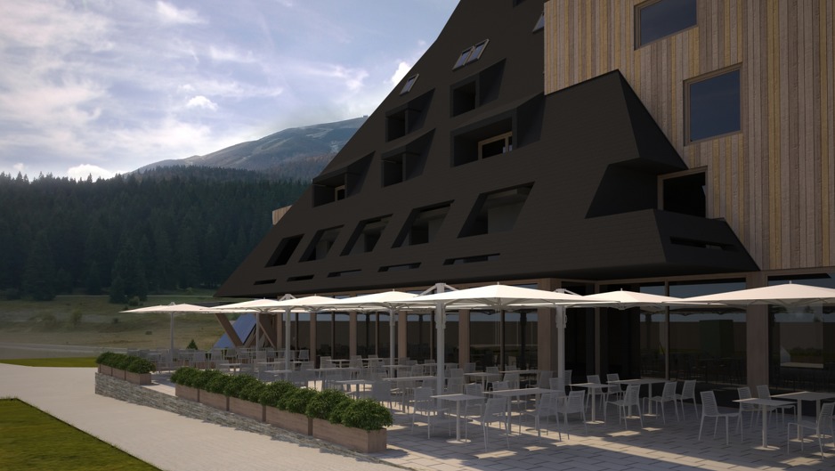 Bašta hotela O3 na Igmanu