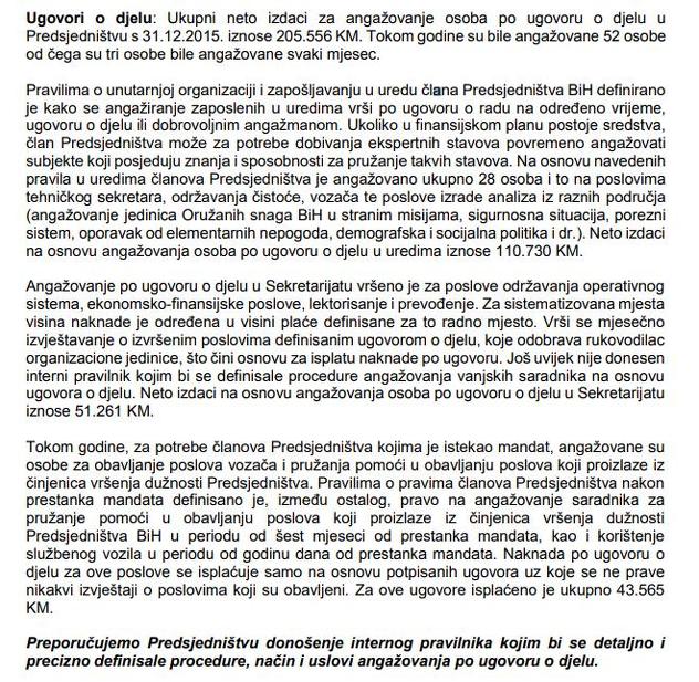 Izvještaj Ureda za reviziju (2015.)