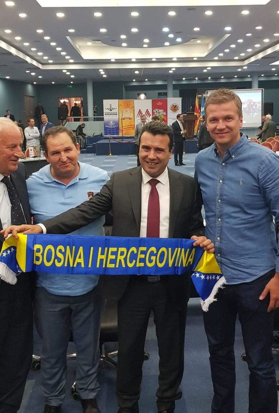 Premijer Makedonije Zoran Zaev s Sinanom Sinanovićem i Emirom Delićem