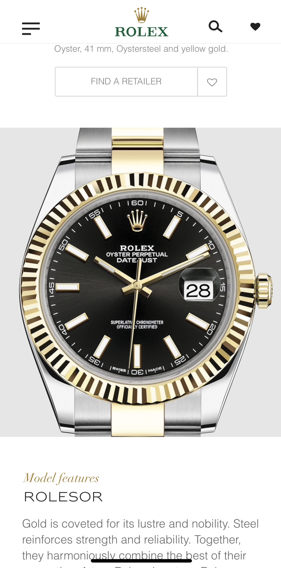 Screenshot: Rolex