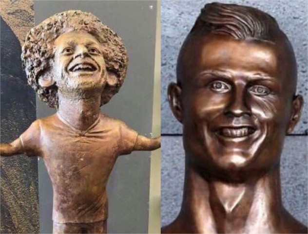 Statue Salaha i Ronalda (Foto: Twitter)