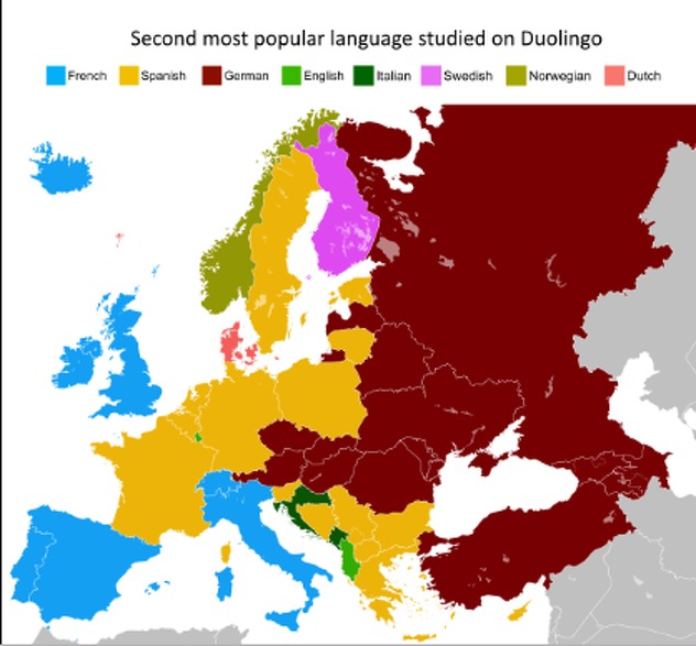 Foto: Reddit / Drugi najpopularniji jezici u Evropi
