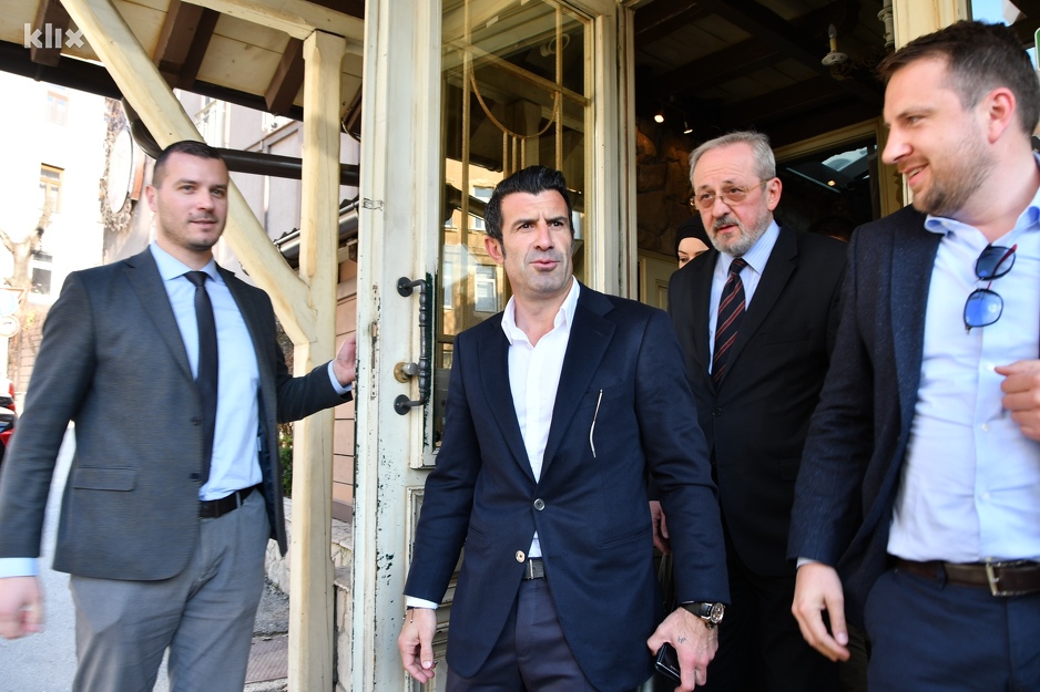 Figo ručao s gradonačelnikom Skakom i saradnicima (Foto: I. Š./Klix.ba)