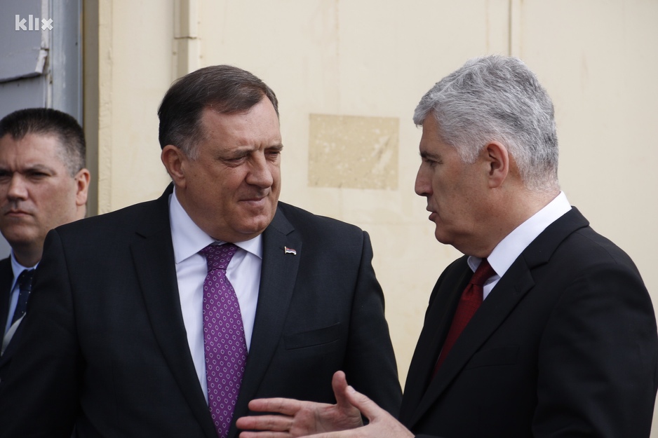 Milorad Dodik i Dragan Čović u Mostaru jučer (Foto: R. D./Klix.ba)