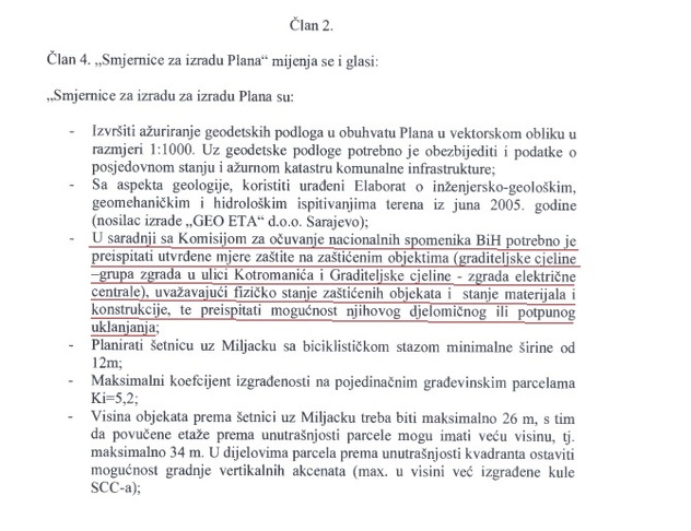 Prijedlog izmjena regulacionog plana za gradski centar Marijin Dvor - lokalitet Kvadrant B