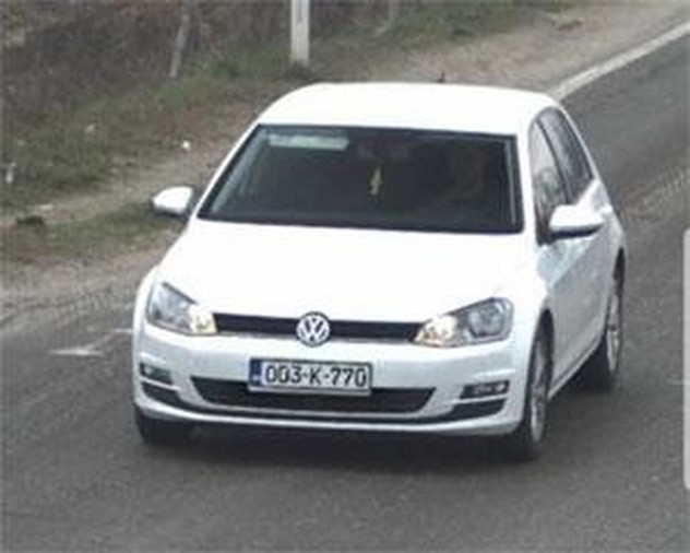 Golf 7 kojima je upravljao Benedi Đukanović