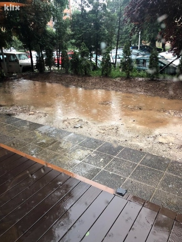 Prostor predviđen za baštu za vrijeme kiše