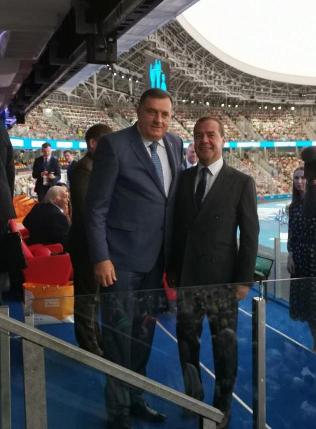 Foto: Twitter/SNSD (Milorad Dodik i premijer Rusije Dmitrij Medvedev)