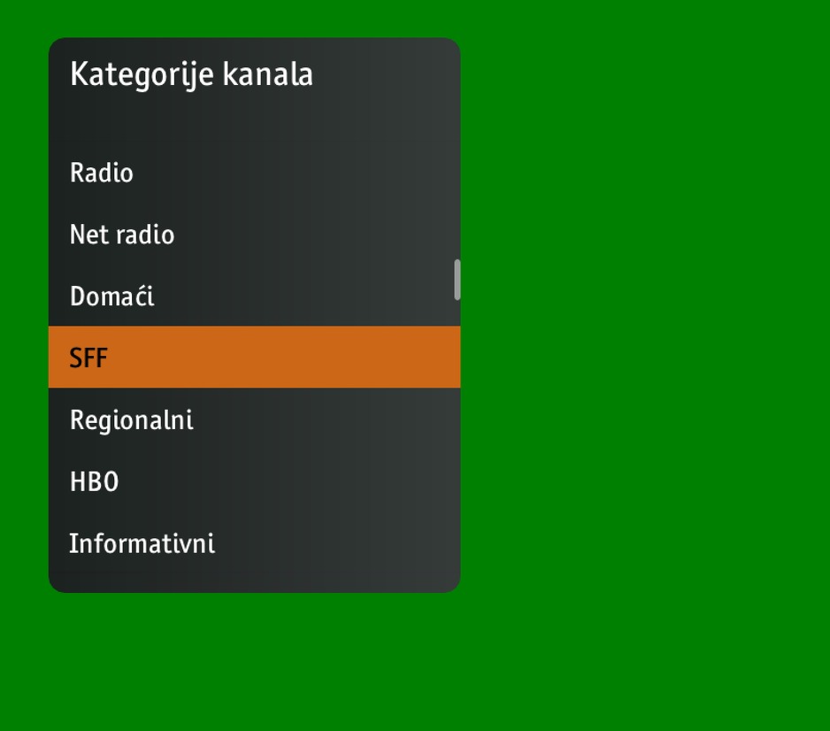 Kategorije kanala Moja TV