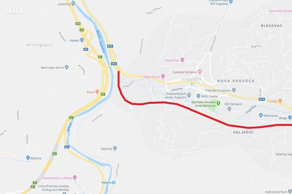 Treći dio (mapa), Hotonj - Vogošćanska petlja