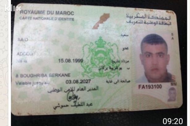 Lična karta ubijenog Saida