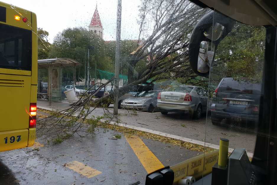 Oluja na Jadranu nosi sve pred sobom: Padaju fasade i stabla, obala potopljena
