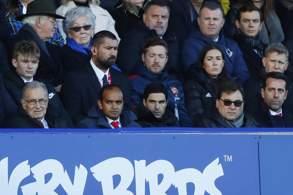 Mikel Arteta na tribinama (Foto: EPA-EFE)