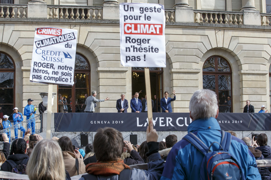 S jednog od prijašnjih protesta protiv Federera i Credit Suisse banke (Foto: EPA-EFE)