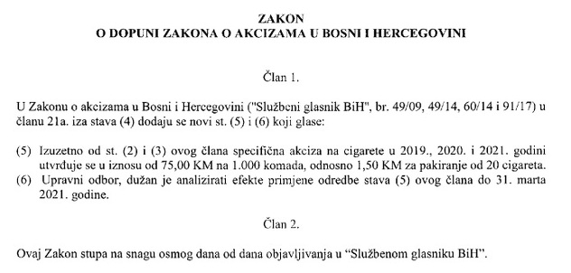 Prijedlog Vijeća ministara BiH
