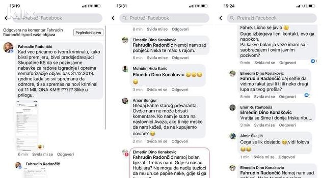 Screenshot komentara na Facebooku