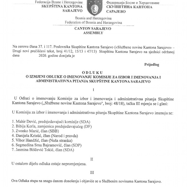 Prijedlog odluke