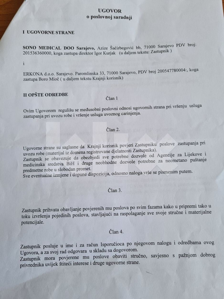 Ugovor između Erkone i Sono Medical