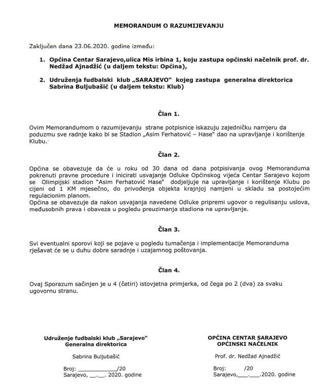 Memorandum Općine Centar