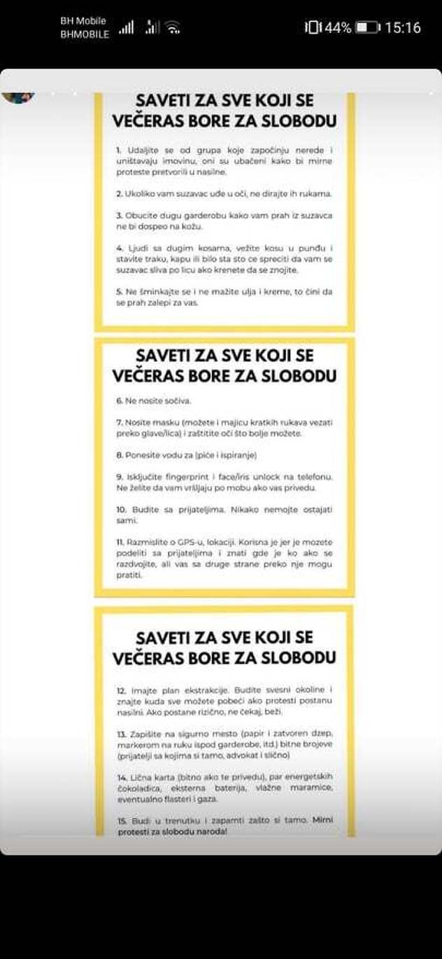 Savjeti za proteste