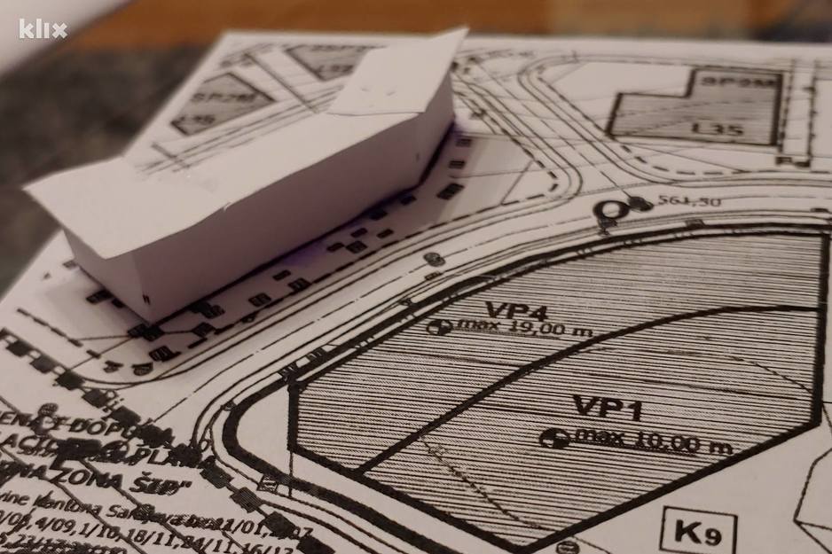 Zemljište označeno sa VP je prostor na kojem se planira gradnja objekta (Foto: Čitatelj)