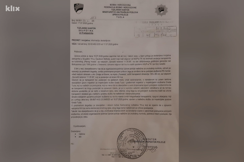 Odgovor na inicijativu Midhata Čauševića (Foto: Klix.ba)