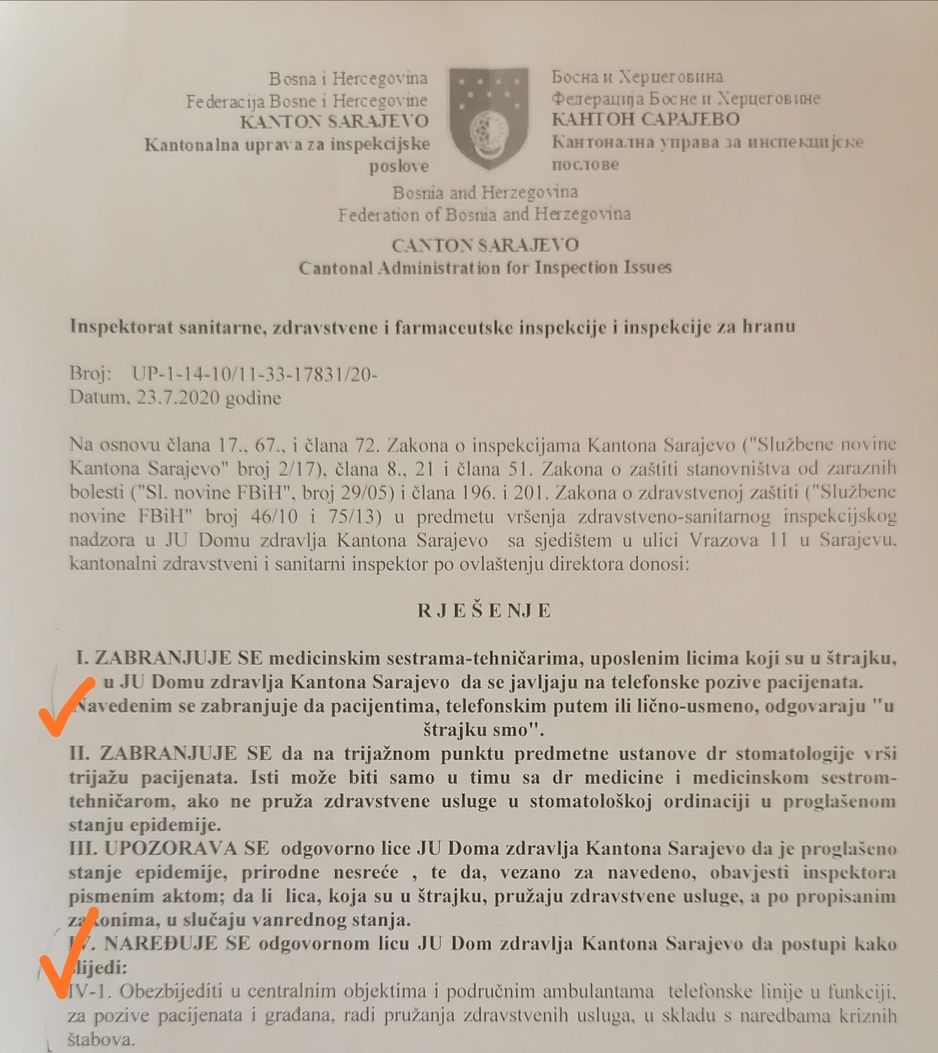 Foto: Kantonalna uprava za inspekcijske poslove