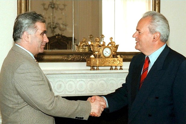 Momčilo Krajišnik i Slobodan Milošević (Foto: EPA-EFE)