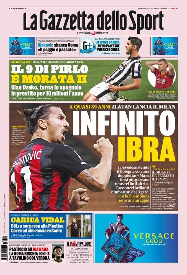 Naslovnica današnje Gazzette