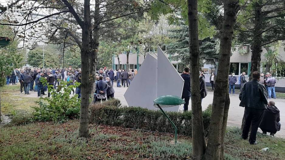 Protest radnika GRAS-a (Foto: Čitatelj)