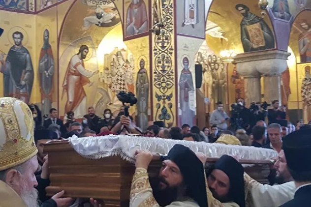 Amfilohije sahranjen u Podgorici (Foto: RTRS)