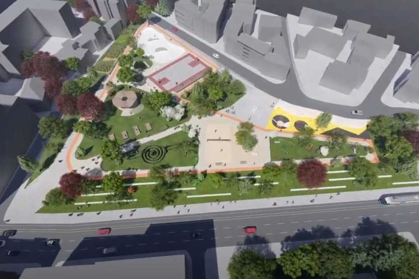 Prikaz izgleda parka Hastahana